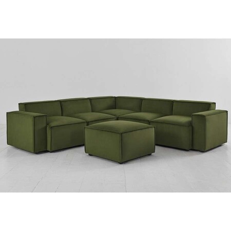 Swyft Model 03 Corner Sofa with Ottoman in Velvet from Accessories for the Home 2