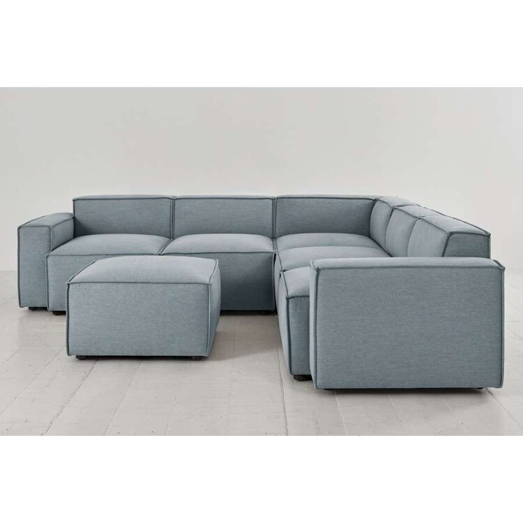 Swyft Model 03 Corner Sofa with Ottoman in Linen from Accessories for the Home