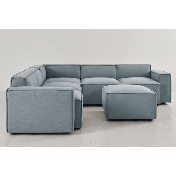 Swyft Model 03 Corner Sofa with Ottoman in Linen from Accessories for the Home