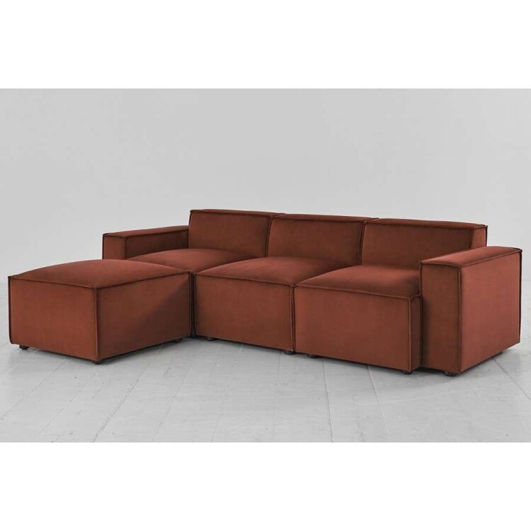 Swyft Model 03 Three Seater Left Chaise in Velvet from Accessories for the Home