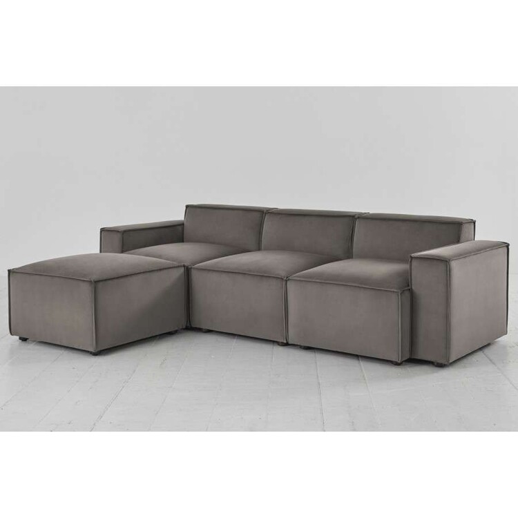 Swyft Model 03 Three Seater Left Chaise in Velvet from Accessories for the Home