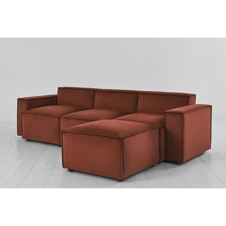 Swyft Model 03 Three Seater Right Chaise in Velvet from Accessories for the Home Swyft Model 03 Three Seater Right Chaise in Velvet from Accessories for the Home