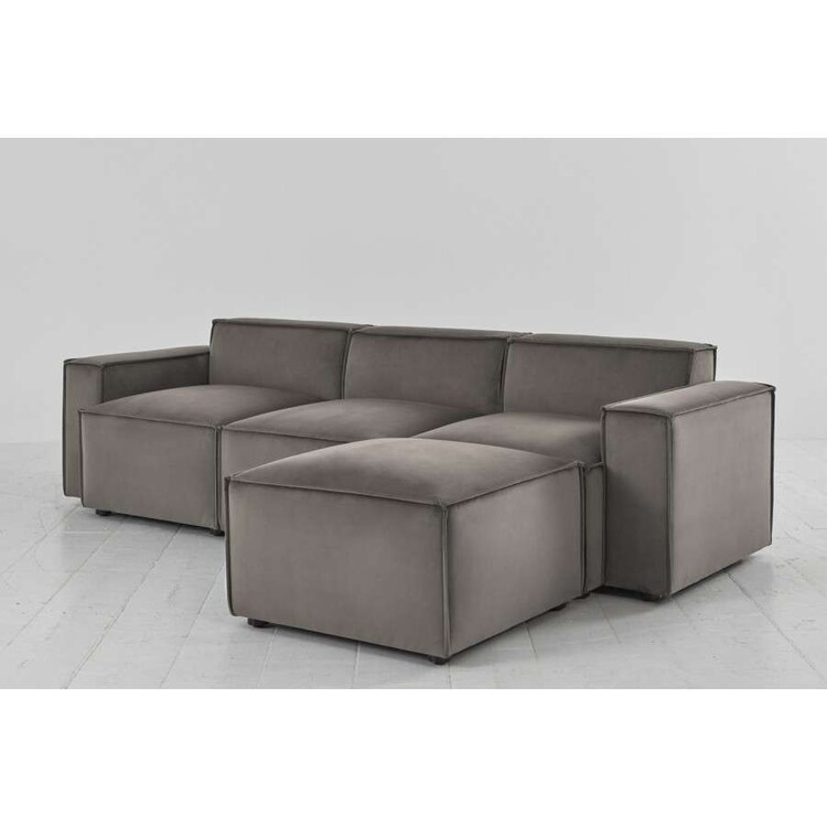 Swyft Model 03 Three Seater Right Chaise in Velvet from Accessories for the Home Swyft Model 03 Three Seater Right Chaise in Velvet from Accessories for the Home