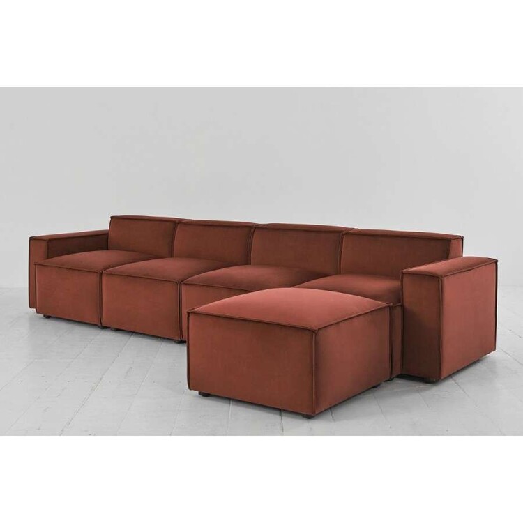 Swyft Model 03 Four Seater Right Chaise in Velvet from Accessories for the Home Swyft Model 03 Four Seater Right Chaise in Velvet from Accessories for the Home