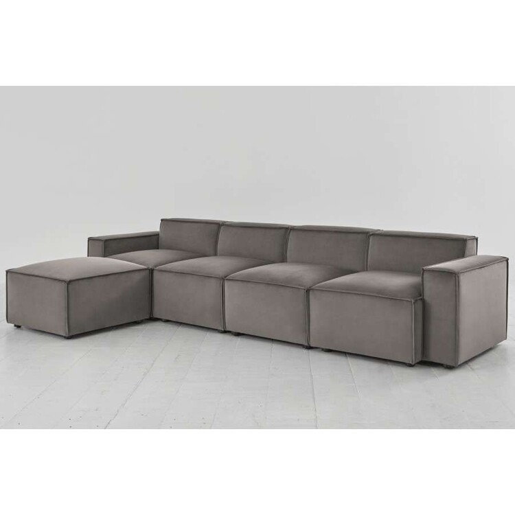 Swyft Model 03 Four Seater Left Chaise in Velvet from Accessories for the Home Swyft Model 03 Four Seater Left Chaise in Velvet from Accessories for the Home