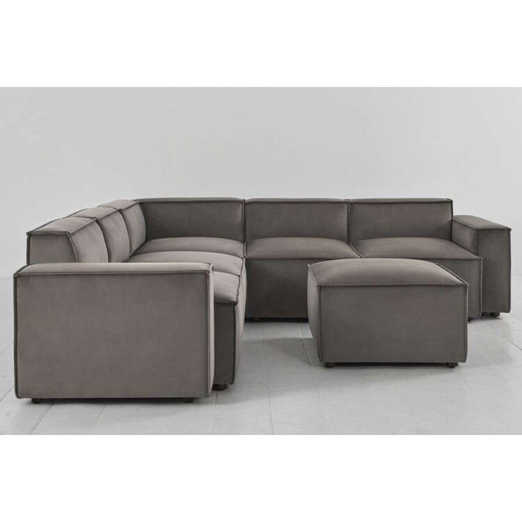 Swyft Model 03 Corner Sofa with Ottoman in Velvet from Accessories for the Home