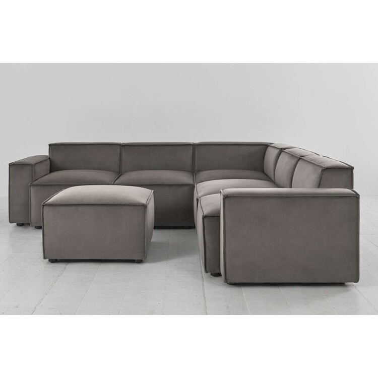 Swyft Model 03 Corner Sofa with Ottoman in Velvet from Accessories for the Home