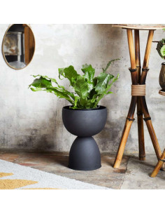 Madam Stoltz Black Iron Flower Pot from Accessories for the Home