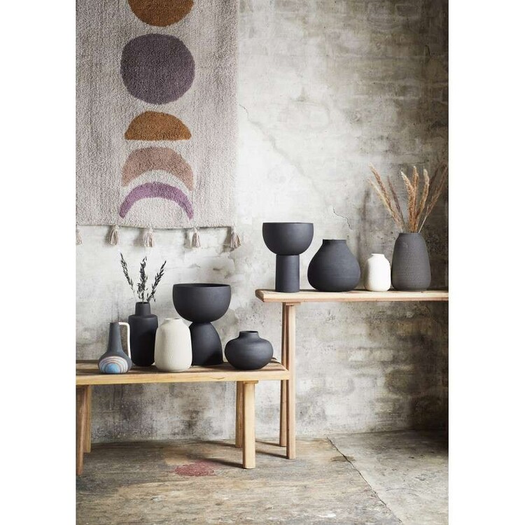 Madam Stoltz Black Iron Flower Pot from Accessories for the Home Madam Stoltz Black Iron Flower Pot from Accessories for the Home