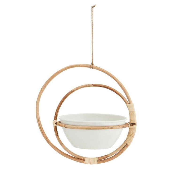 Madam Stoltz Hanging Bamboo Flower Pot from Accessories for the Home Madam Stoltz Hanging Bamboo Flower Pot from Accessories for the Home
