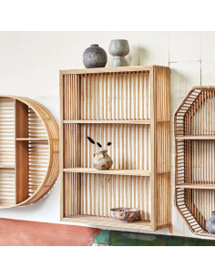 Madam Stoltz Bamboo Rectangular Wall Shelf from Accessories for the Home