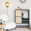 Guuji Rattan & Iron Low Wine Cabinet from Accessories for the Home
