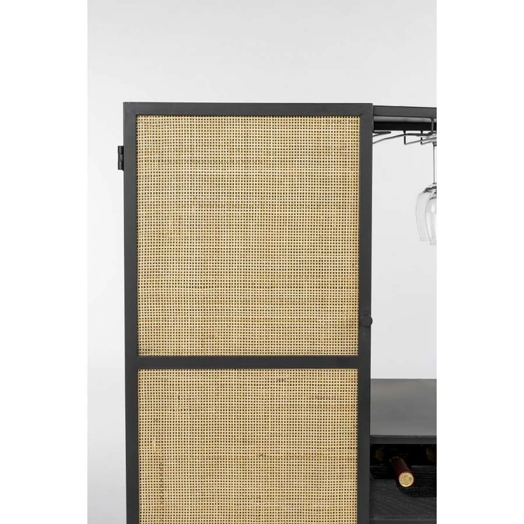 Guuji Rattan & Iron Low Wine Cabinet from Accessories for the Home Guuji Rattan & Iron Low Wine Cabinet from Accessories for the Home
