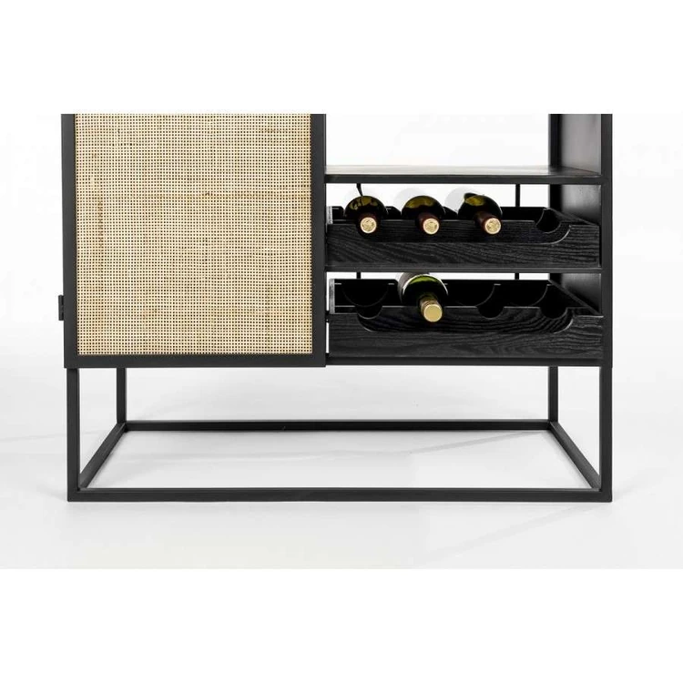 Guuji Rattan & Iron Low Wine Cabinet from Accessories for the Home Guuji Rattan & Iron Low Wine Cabinet from Accessories for the Home
