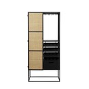 Guuji Rattan & Iron High Wine Cabinet from Accessories for the Home