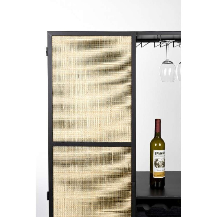 Guuji Rattan & Iron High Wine Cabinet from Accessories for the Home