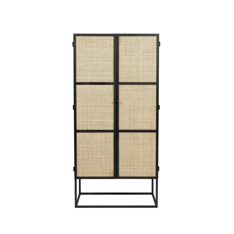 Guuji Rattan & Iron High Cabinet from Accessories for the Home Guuji Rattan & Iron High Cabinet from Accessories for the Home