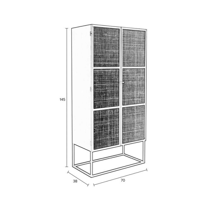 Guuji Rattan & Iron High Cabinet from Accessories for the Home Guuji Rattan & Iron High Cabinet from Accessories for the Home