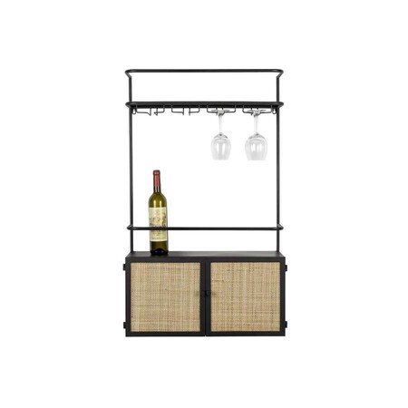 Guuji Rattan & Iron Wine Shelf from Accessories for the Home 2