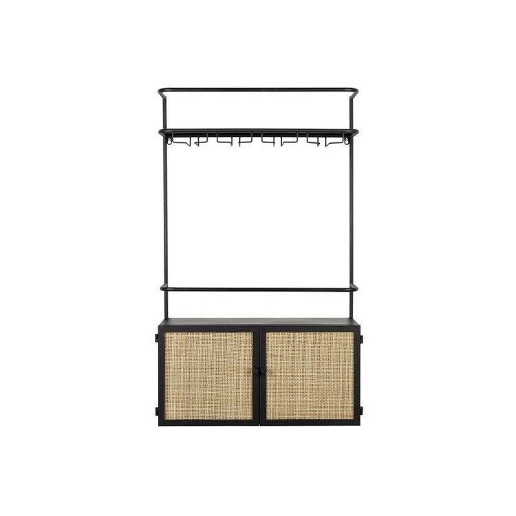 Guuji Rattan & Iron Wine Shelf from Accessories for the Home Guuji Rattan & Iron Wine Shelf from Accessories for the Home