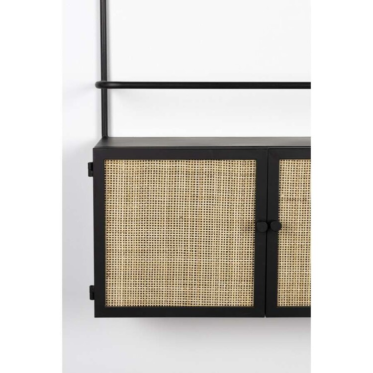Guuji Rattan & Iron Wine Shelf from Accessories for the Home Guuji Rattan & Iron Wine Shelf from Accessories for the Home