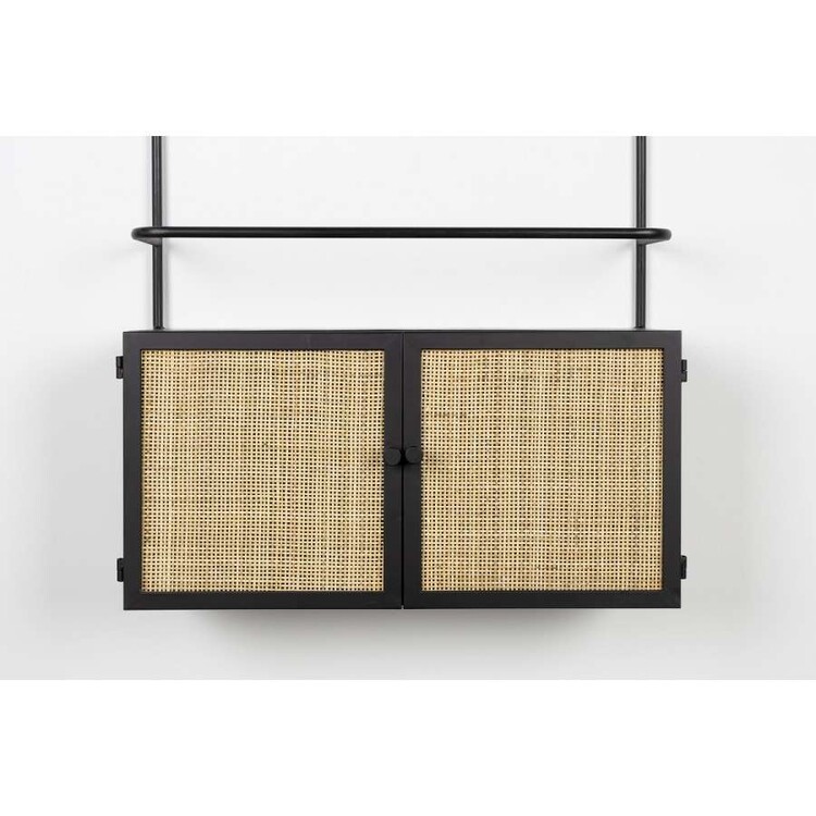 Guuji Rattan & Iron Wine Shelf from Accessories for the Home Guuji Rattan & Iron Wine Shelf from Accessories for the Home
