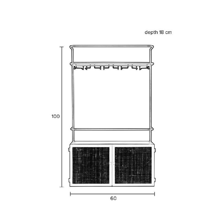 Guuji Rattan & Iron Wine Shelf from Accessories for the Home Guuji Rattan & Iron Wine Shelf from Accessories for the Home