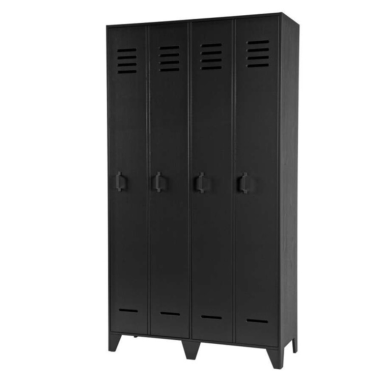 Woood Stijn Black Locker Cabinet from Accessories for the Home Woood Stijn Black Locker Cabinet from Accessories for the Home