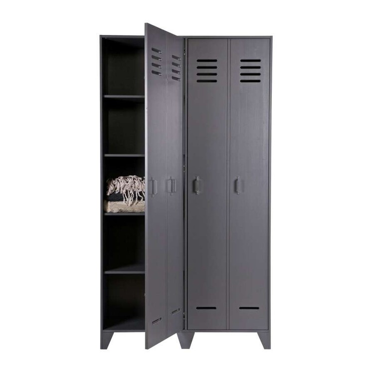 Woood Stijn Grey Locker Cabinet from Accessories for the Home Woood Stijn Grey Locker Cabinet from Accessories for the Home