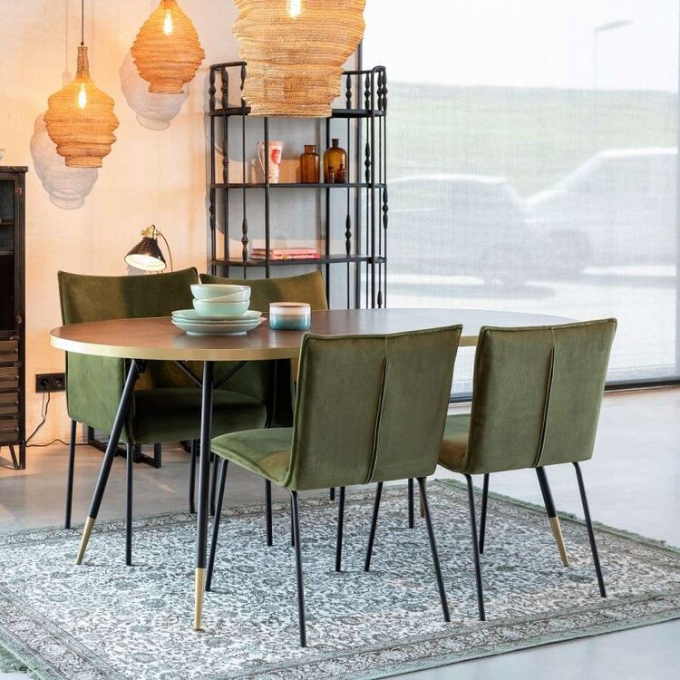 Denise Oval Walnut Dining Table from Accessories for the Home