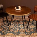 Denise Round Walnut Dining Table from Accessories for the Home