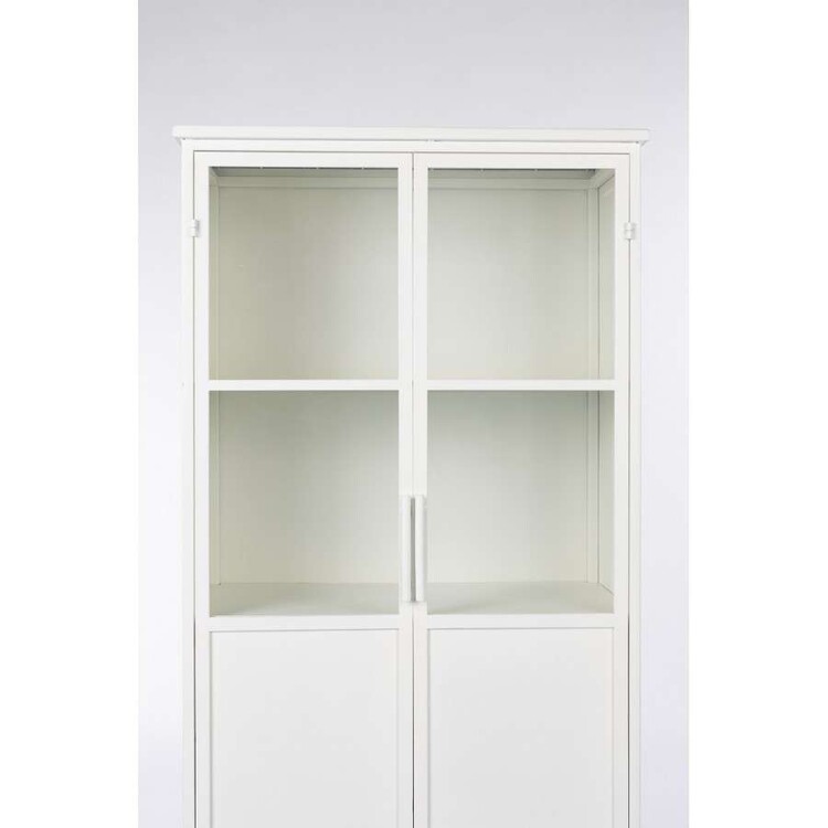 Miya White Iron Display Cabinet from Accessories for the Home Miya White Iron Display Cabinet from Accessories for the Home
