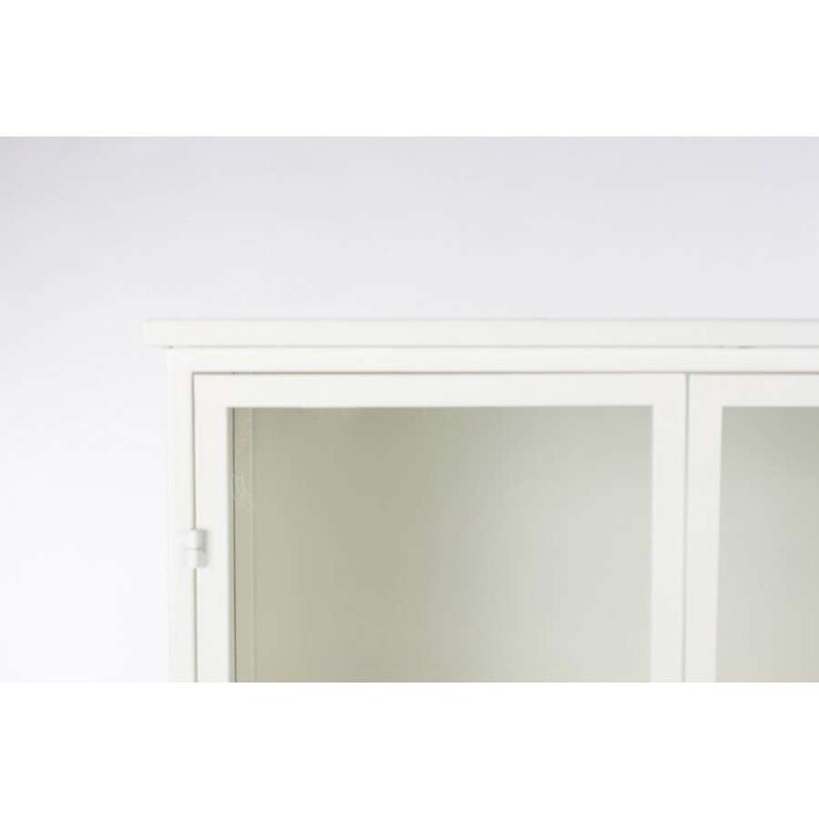 Miya White Iron Display Cabinet from Accessories for the Home Miya White Iron Display Cabinet from Accessories for the Home