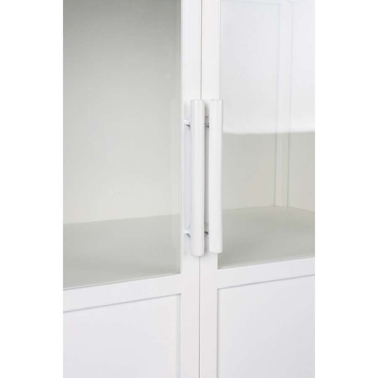 Miya White Iron Display Cabinet from Accessories for the Home Miya White Iron Display Cabinet from Accessories for the Home