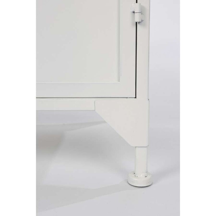 Miya White Iron Display Cabinet from Accessories for the Home Miya White Iron Display Cabinet from Accessories for the Home