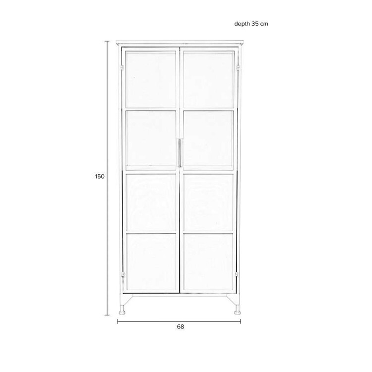 Miya White Iron Display Cabinet from Accessories for the Home Miya White Iron Display Cabinet from Accessories for the Home