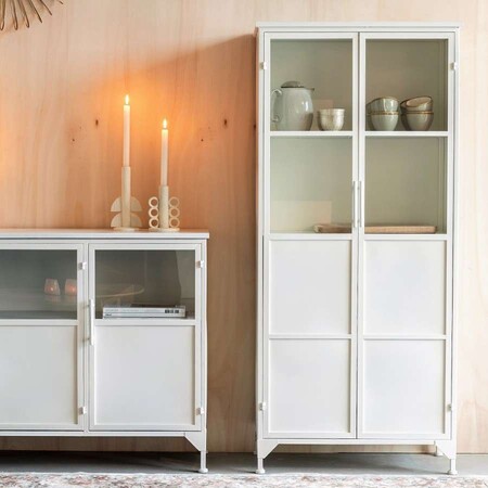 Miya White Iron Display Cabinet from Accessories for the Home 2