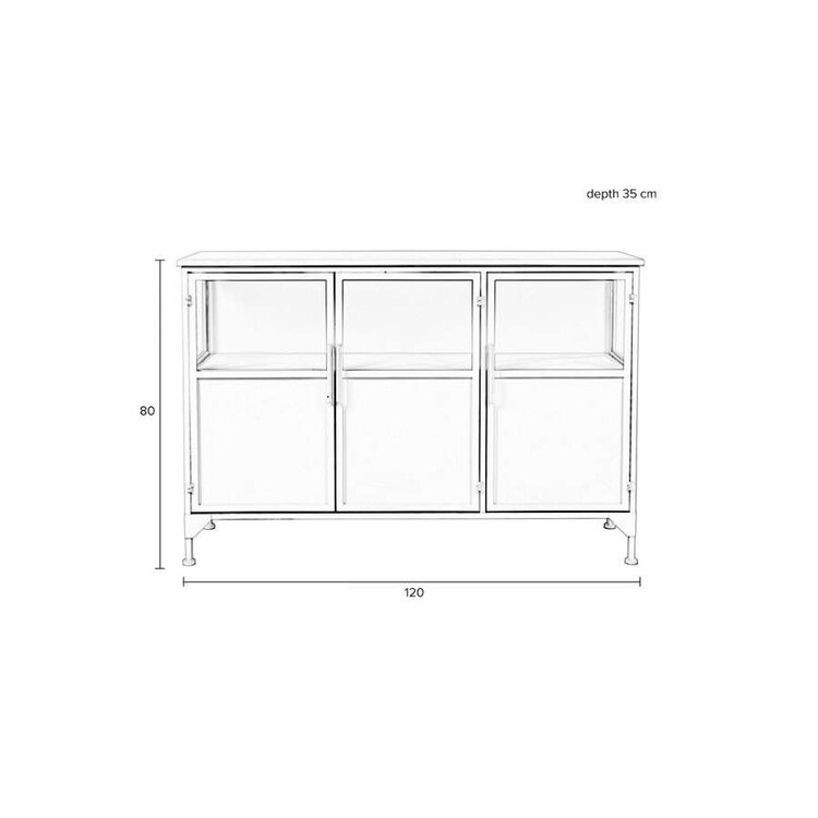 Miya White Iron Sideboard from Accessories for the Home
