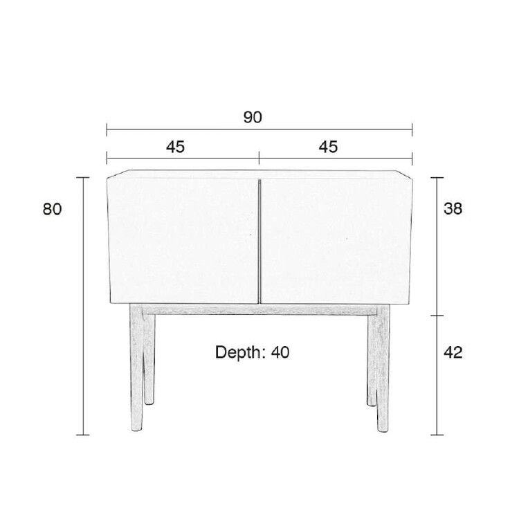 Zuiver High on Wood 2 Door Cabinet from Accessories for the Home