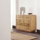 Tinekhome 5 Drawer Natural Rattan Dresser from Accessories for the Home