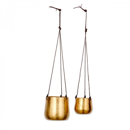 Atsu Brass Hanging Metal Planters from Accessories for the Home 2