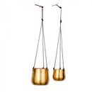 Atsu Brass Hanging Metal Planters from Accessories for the Home
