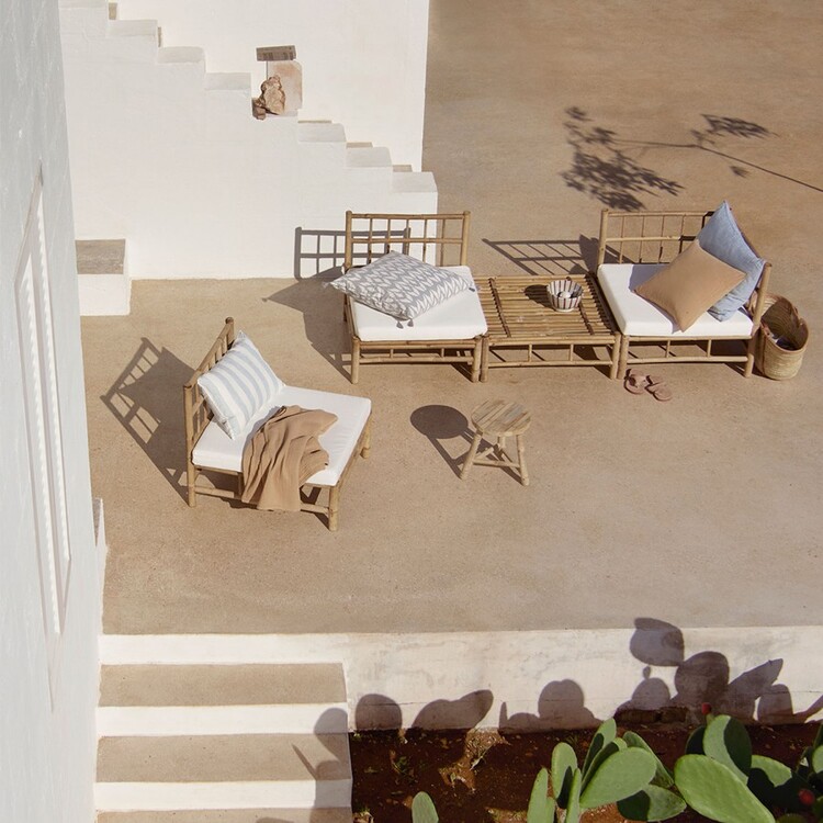 Tinekhome Natural Bamboo Modular Table from Accessories for the Home