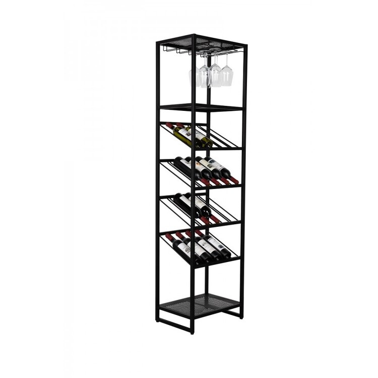 Zuiver Cantor Free Standing Iron Glass and Wine Rack from Accessories for the Home Zuiver Cantor Free Standing Iron Glass and Wine Rack from Accessories for the Home