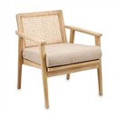 Atri Wood & Cane Occasional Chair with Cushion from Accessories for the Home