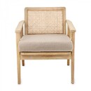 Atri Wood & Cane Occasional Chair with Cushion from Accessories for the Home