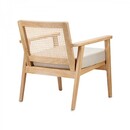 Atri Wood & Cane Occasional Chair with Cushion from Accessories for the Home