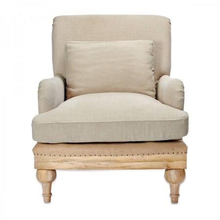 Abe Deconstructed Linen Armchair in Stone from Accessories for the Home 2