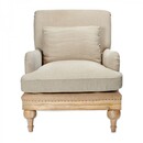 Abe Deconstructed Linen Armchair in Stone from Accessories for the Home