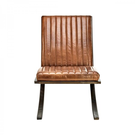 Narwana Ribbed Leather Lounger from Accessories for the Home 2